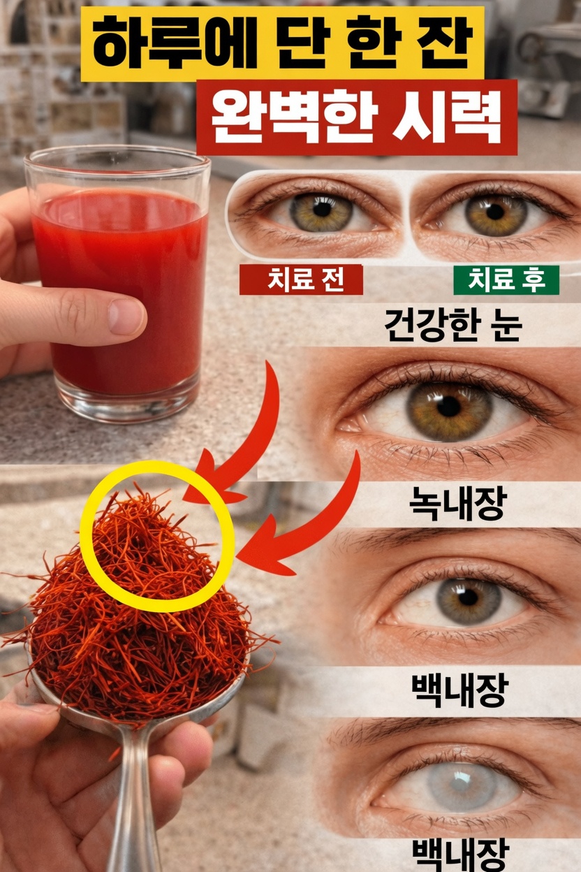하루 한 잔의 사프란 차가 나이가 들수록 눈의 편안함과 시각 건강을 돕는 데 도움이 될 수 있을까?