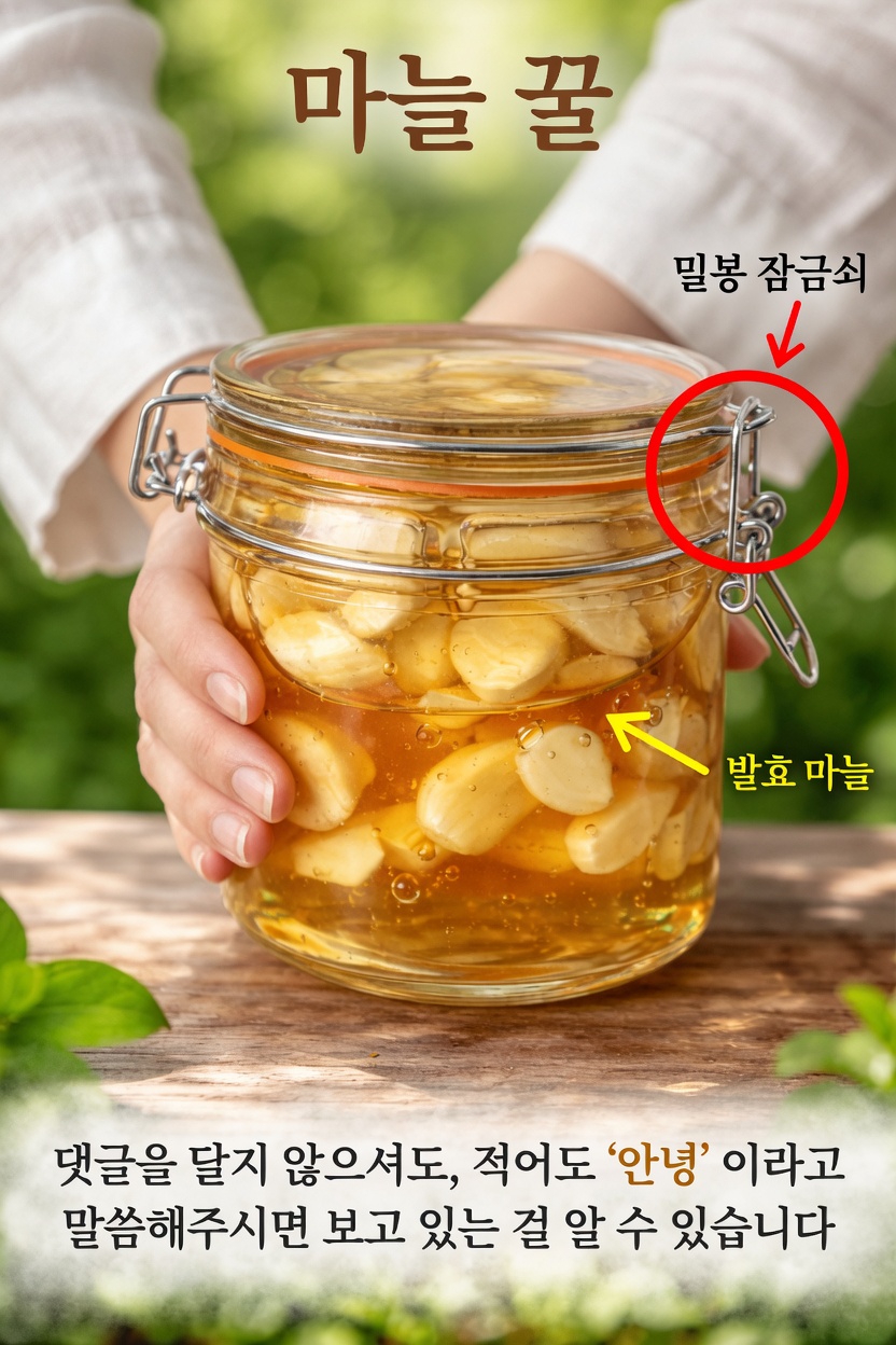 병 속의 꿀과 마늘: 많은 노년층이 다시 찾고 있는 간단한 주방 습관