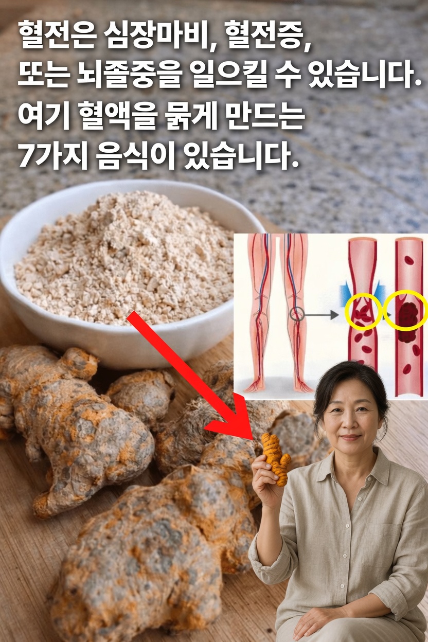 건강한 혈류와 혈액순환을 자연스럽게 지원할 수 있는 7가지 식품