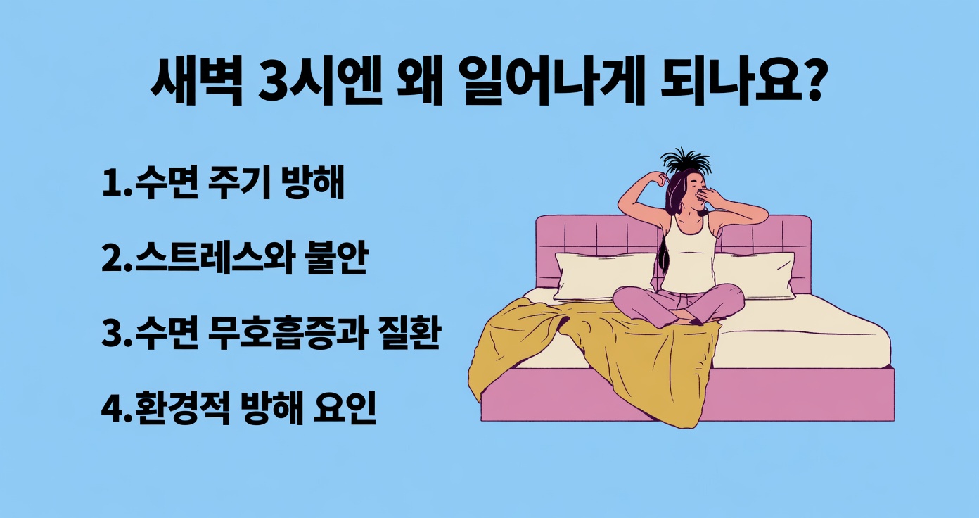 왜 자주 새벽 3시에서 4시 사이에 깰까요? 흔한 이유와 더 잘 자는 간단한 방법 이해하기