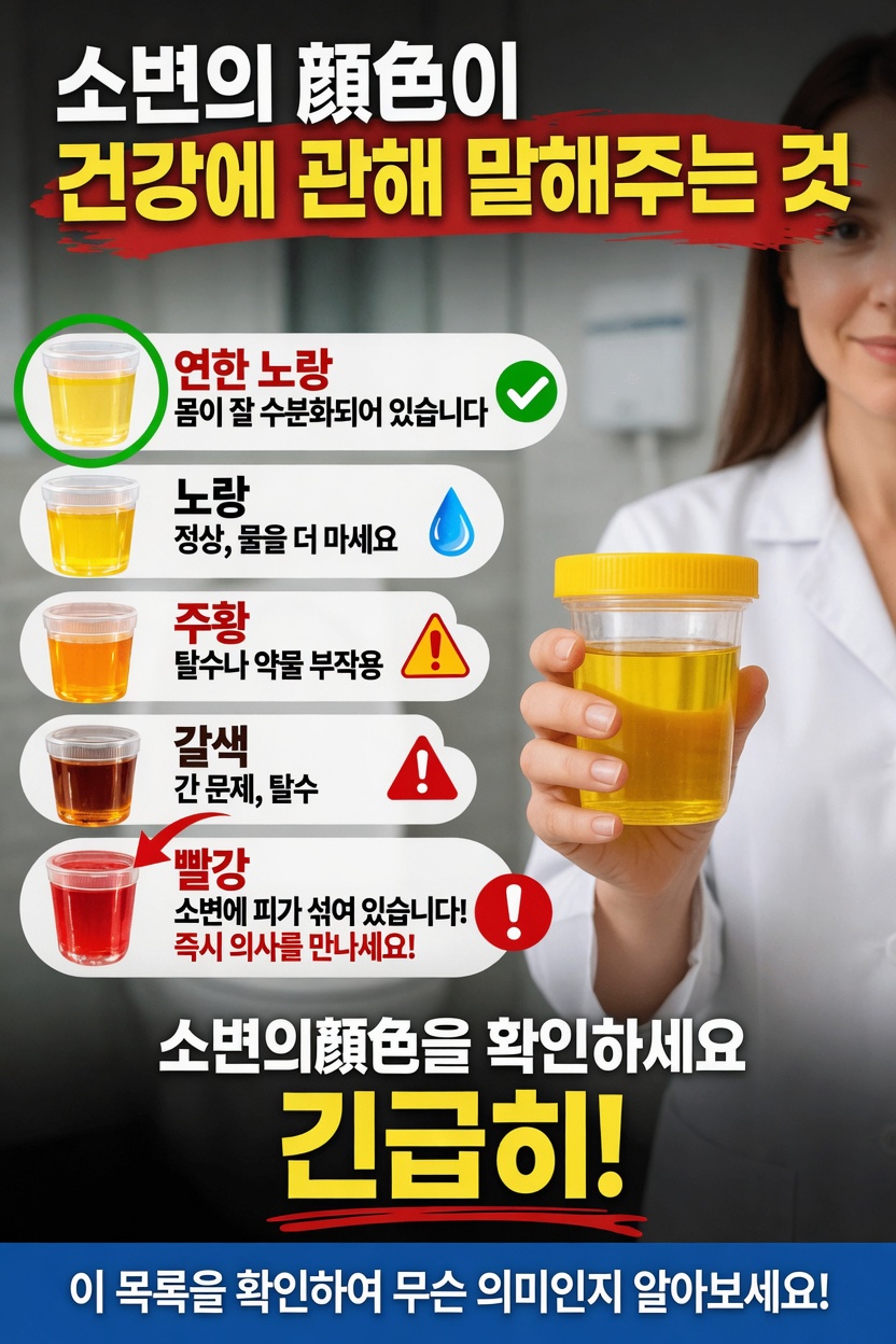 소변 색깔은 수분 상태와 전반적인 건강에 대해 무엇을 알려줄까?