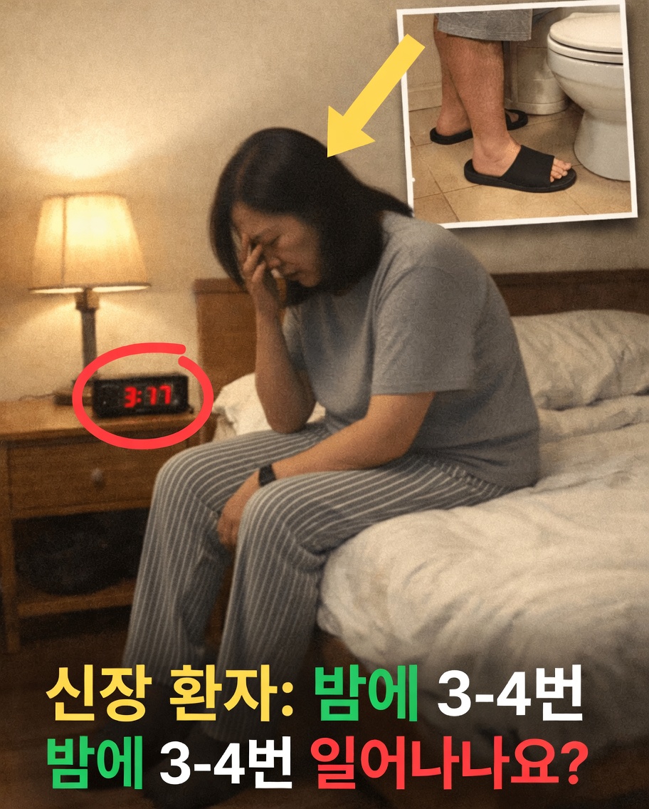 신장 질환 환자들은 왜 밤에 소변을 보려고 3~4번씩 자주 깨나요?
