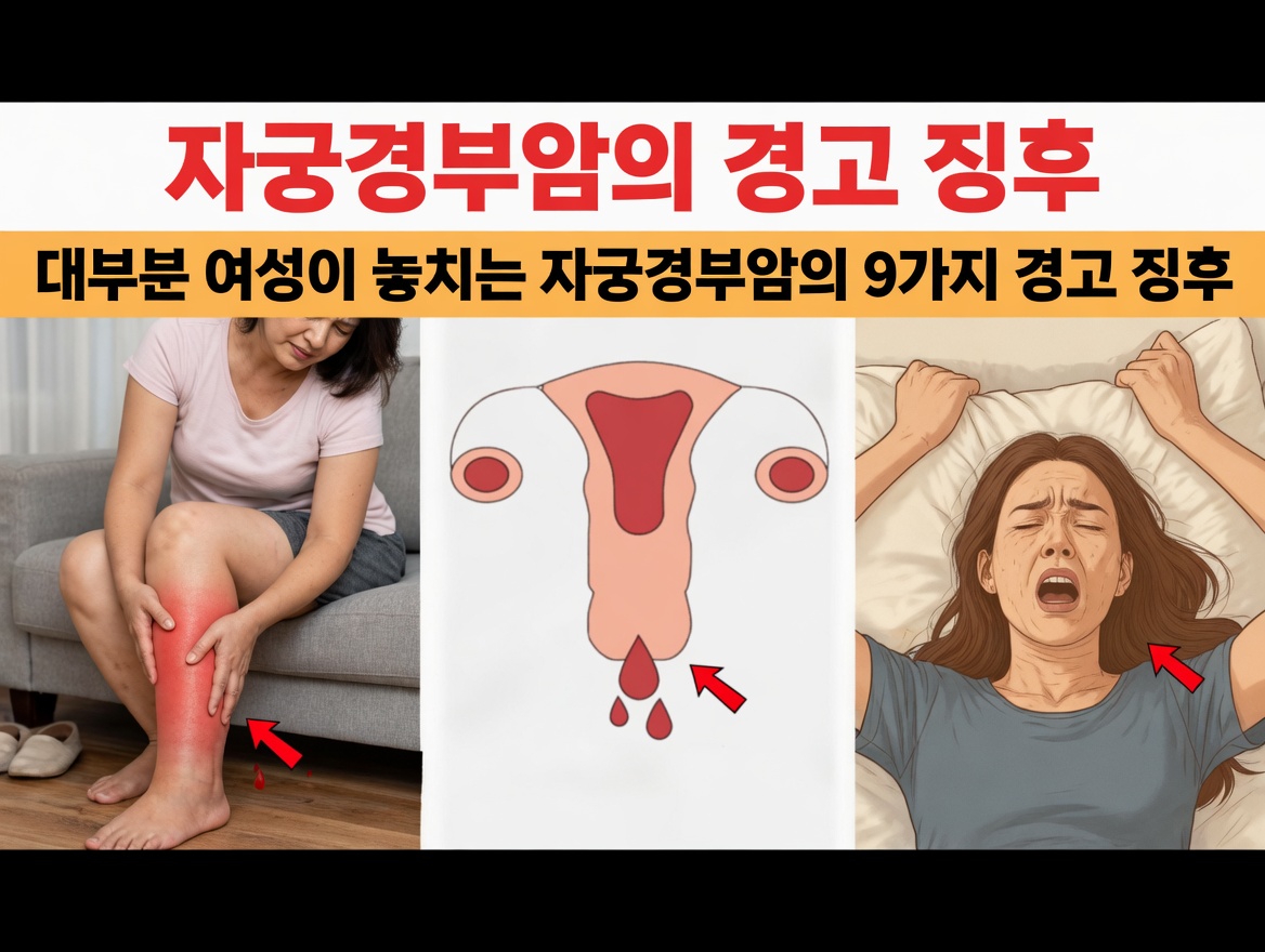 대부분의 여성이 일상에서 놓치기 쉬운 자궁경부암의 9가지 초기 경고 신호