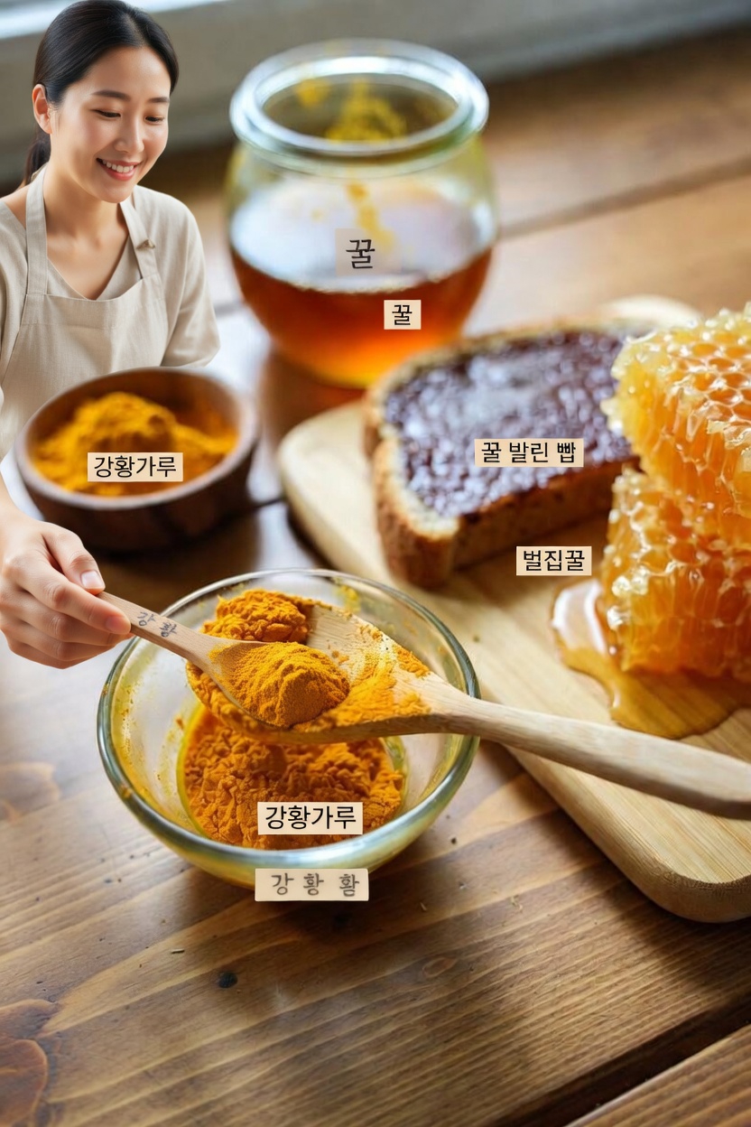 이 천연 강황 믹스를 하루에 두 스푼만 추가하면 무릎 편안함을 돕는 데 도움이 될까요?