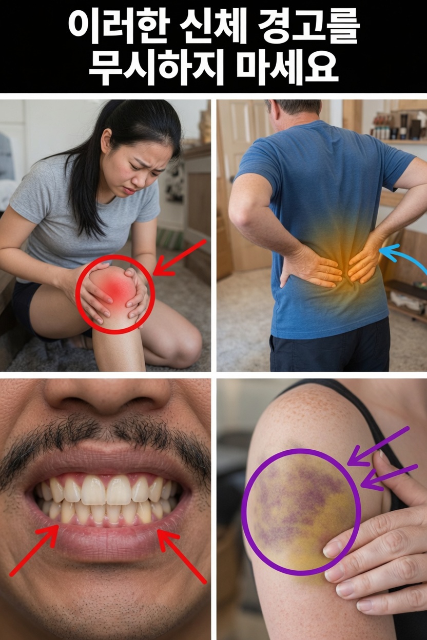 절대 간과해선 안 될 심각한 건강 문제를 시사할 수 있는 놀라운 신체 신호 7가지