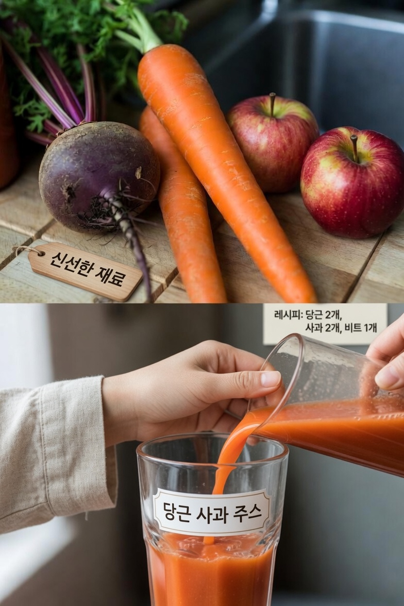 당근, 비트, 사과 주스 만드는 방법: 웰니스 루틴을 위한 간단한 레시피