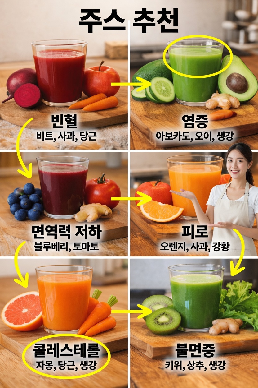 에너지, 면역력, 숙면을 자연스럽게 돕는 맛있는 홈메이드 주스 레시피 6가지 발견하기