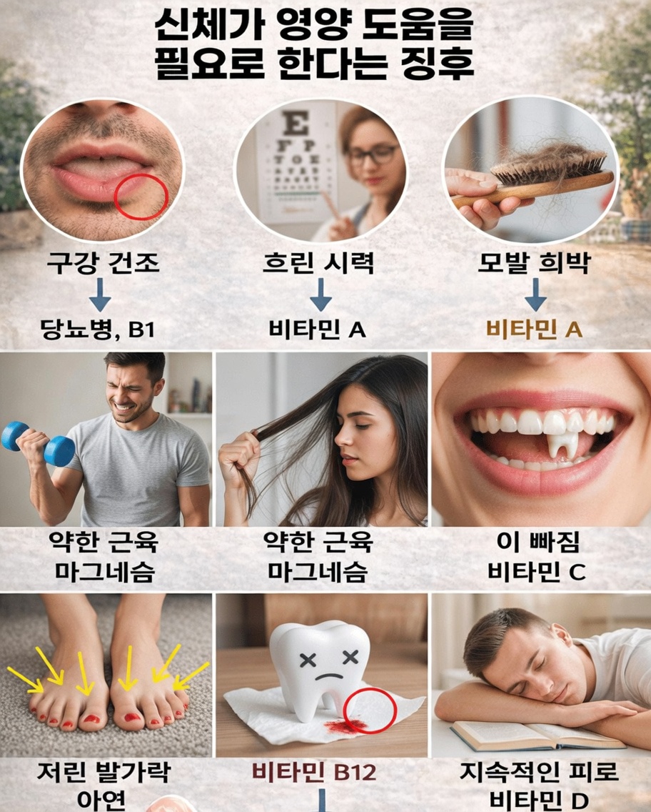 당신의 몸이 매일 더 많은 필수 영양소를 필요로 할 수 있다는 놀라운 징후 10가지
