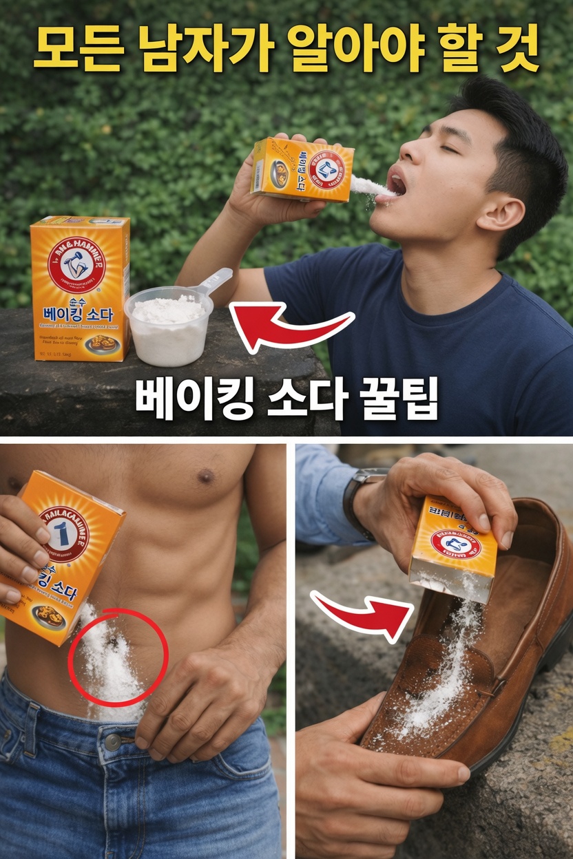 모든 남성이 일상의 상쾌함을 위해 알아야 할 간단한 베이킹소다 활용 팁 8가지