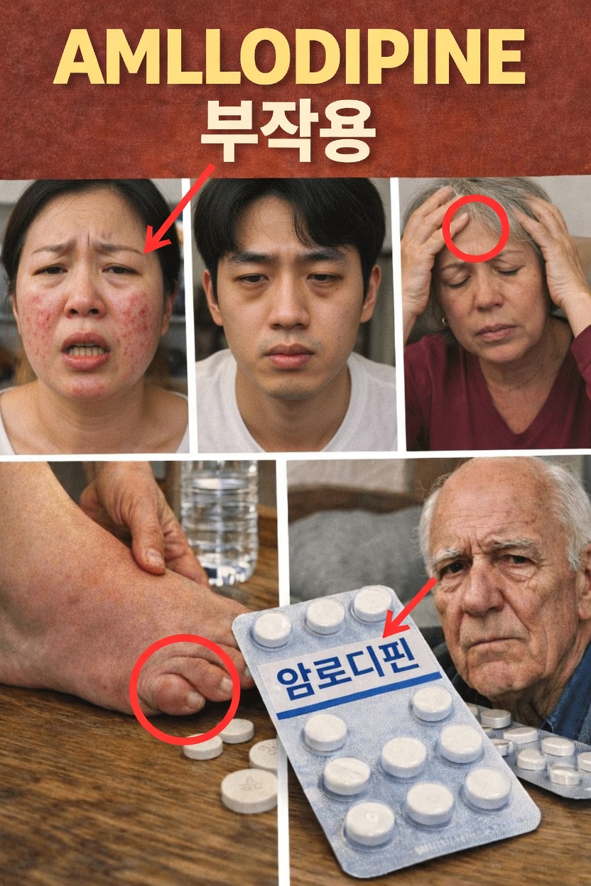 반드시 알아야 할 암로디핀의 흔한 부작용 12가지(그리고 이에 대처하는 방법)