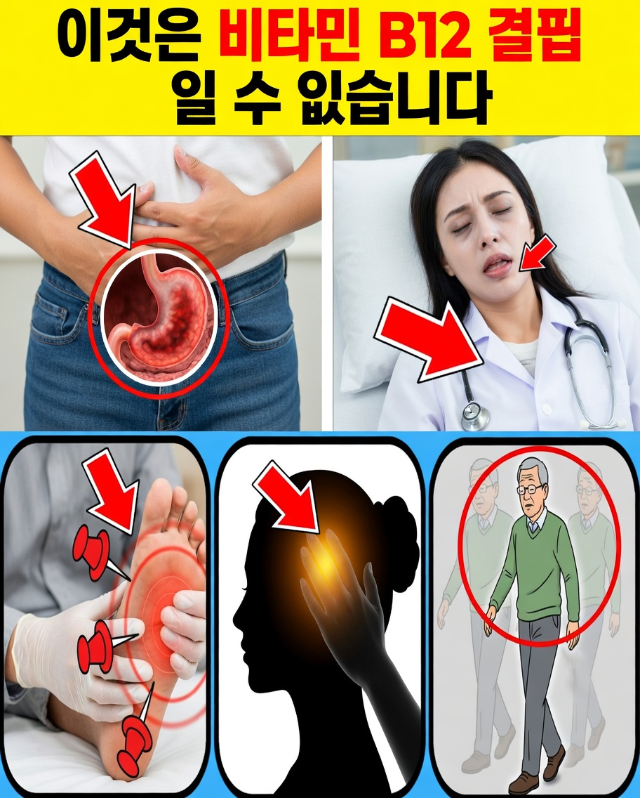비타민 B12가 부족할 수 있음을 나타내는 8가지 이상한 징후