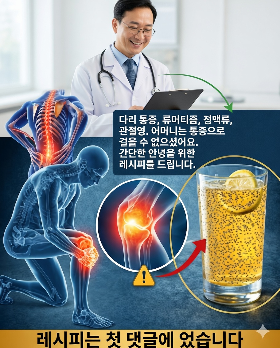 🌱 치아씨드 물: 혈액순환을 개선하고 다리 통증을 완화하는 자연의 비밀