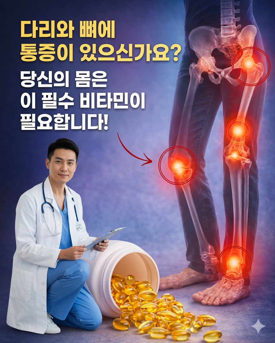 🦴 관절 통증을 자연스럽게 완화할 수 있는 필수 비타민