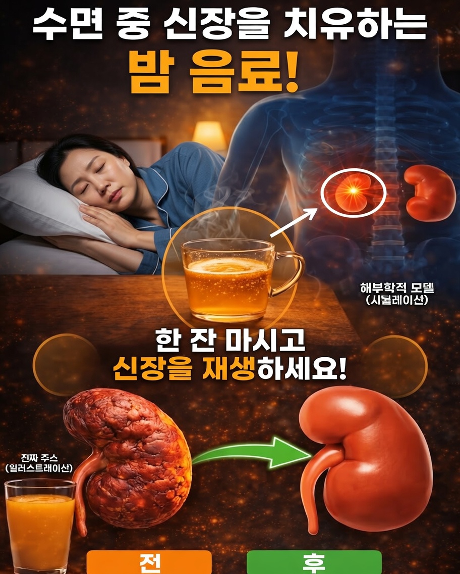 신장 건강과 야간 회복을 돕는 저녁의 부드러운 음료 11가지