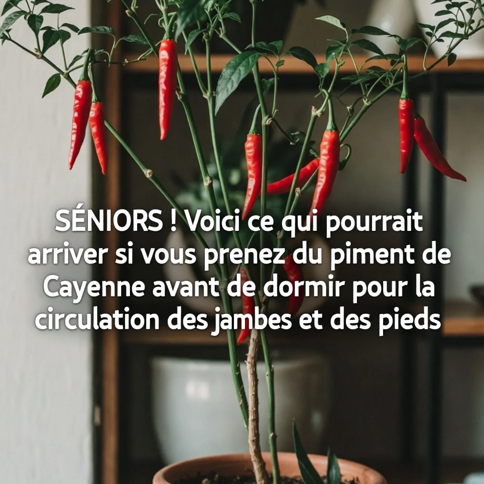 시니어 여러분! 다리와 발의 혈액순환을 위해 잠들기 전에 카옌페퍼를 섭취하면 이런 일이 생길 수 있습니다.