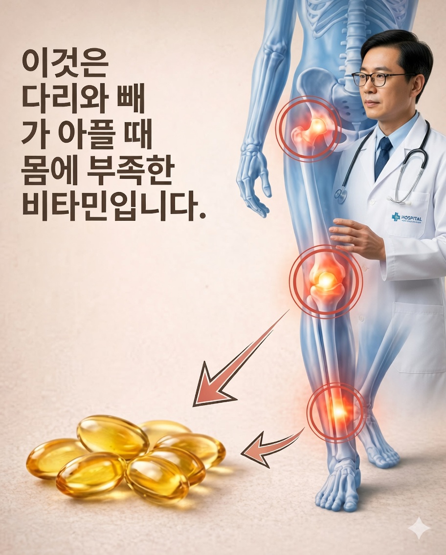 🦵 무릎 통증을 완화할 수 있는 필수 비타민
