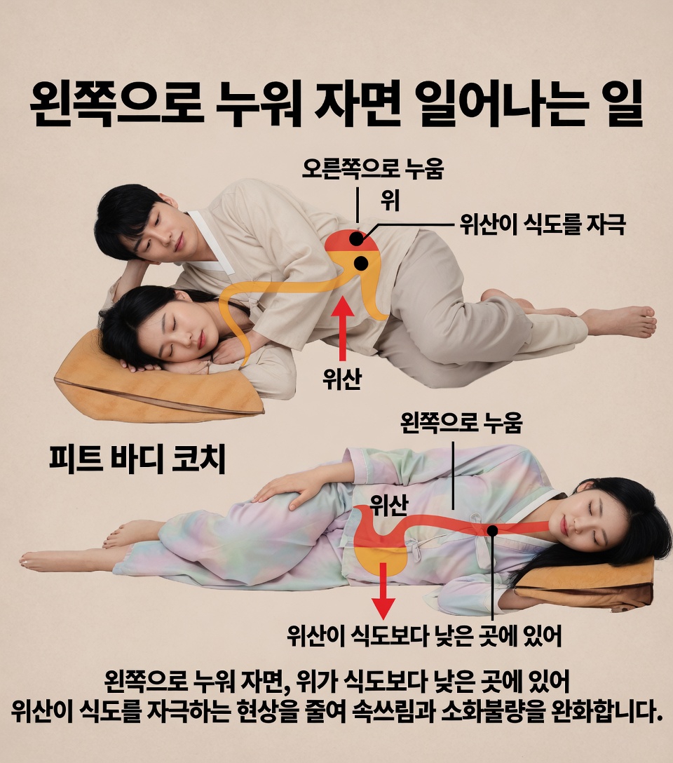 오른쪽으로 누워 자는 것이 밤의 편안함에 영향을 줄 수 있는 이유와 왼쪽으로 누워 자면 달라질 수 있는 점