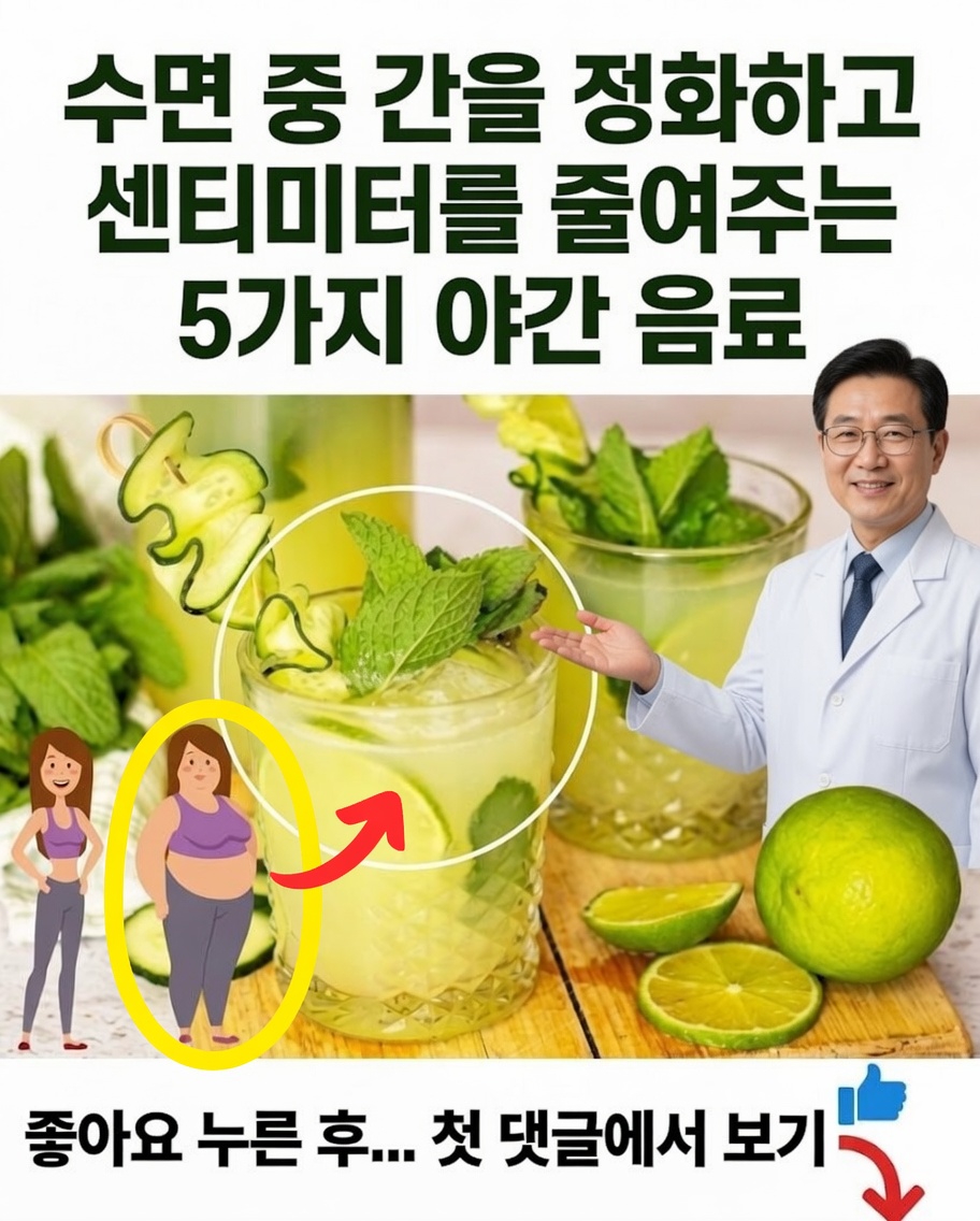간 해독과 체중 감량을 돕는 야간 음료