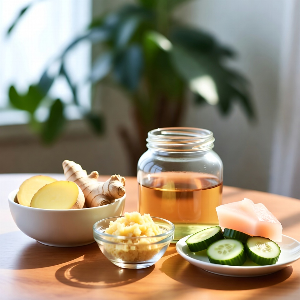 주방에 있는 감자와 생강이 더 밝고 고른 피부톤에 도움이 될 수 있을까요?