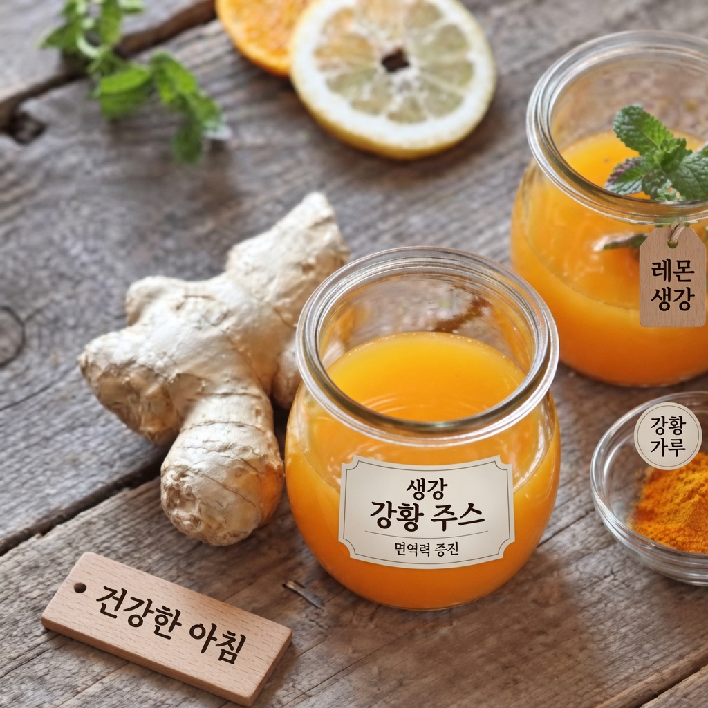 아침을 자연 재료로 시작하는 간단한 방법: 강황 레몬 꿀 치아 음료