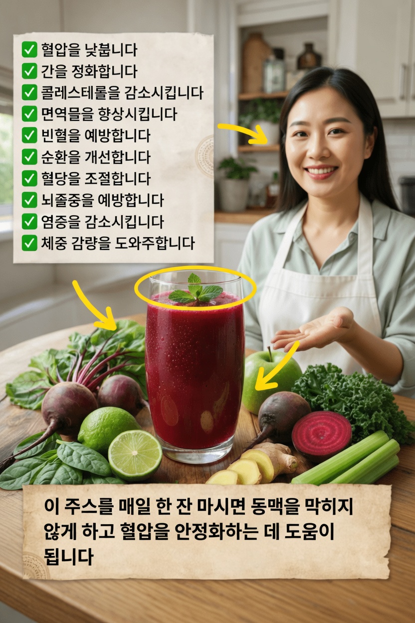 심장 건강 지원을 위한 매일 마시는 비트 뿌리 기반 채소 주스의 놀라운 효능 발견
