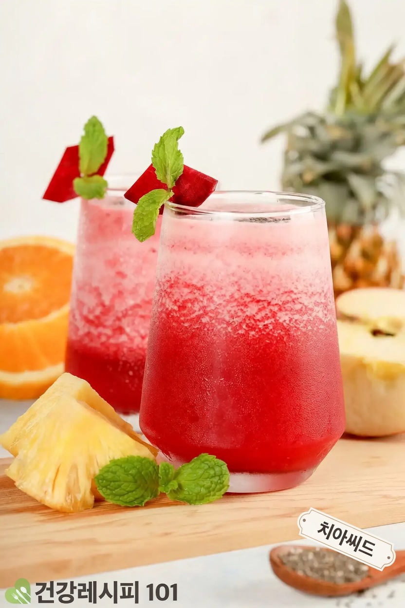 이 선명한 붉은 과일 펀치가 당신의 몸에 부족한 간단한 습관일까요?