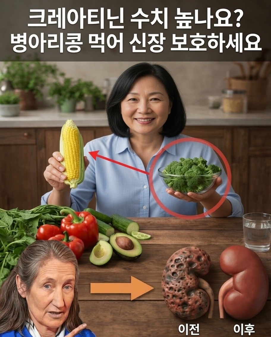 신장 건강을 자연스럽게 지원하고 크레아티닌 감소에 도움을 줄 수 있는 채소 5가지