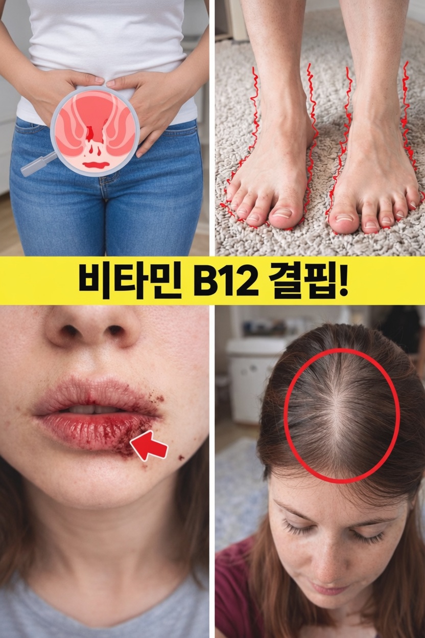 몸에 비타민 B12가 부족할 수 있다는 8가지 특이한 신호