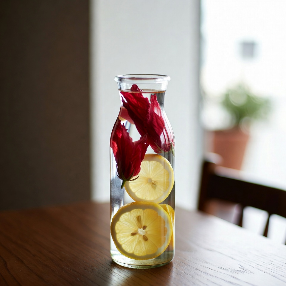 디톡스, 에너지와 슬리밍을 위한 천연 비밀: 히비스커스와 레몬