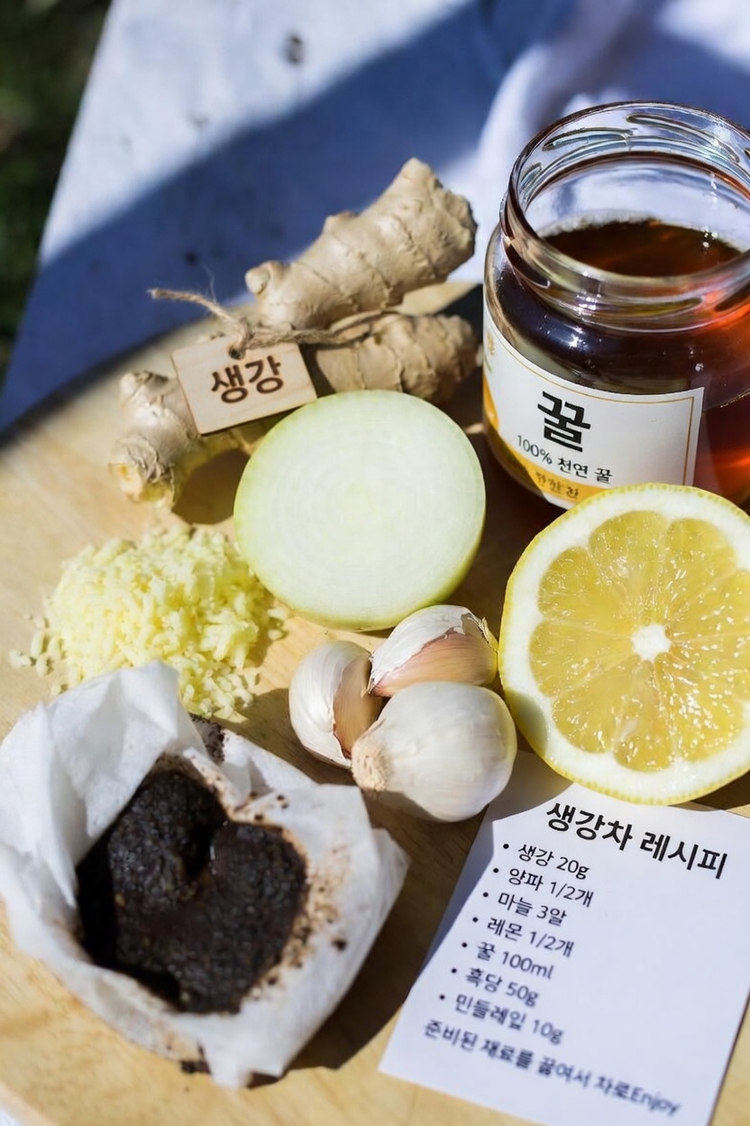 생강, 마늘, 양파, 레몬, 꿀 혼합물의 잠재적인 건강 효능 탐구: 간단한 가정용 준비 가이드