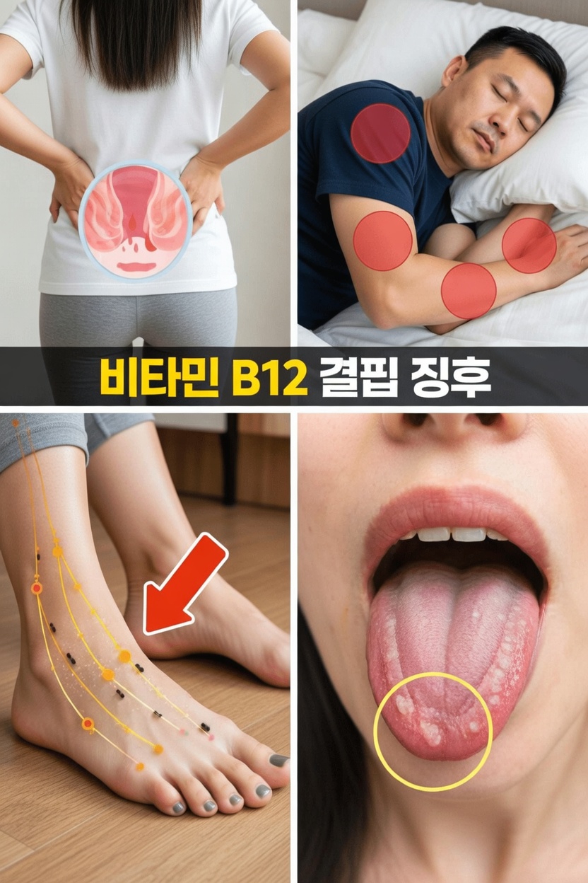 비타민 B12가 절실히 필요하다고 몸이 보내는 8가지 이상한 신호와 그 의미