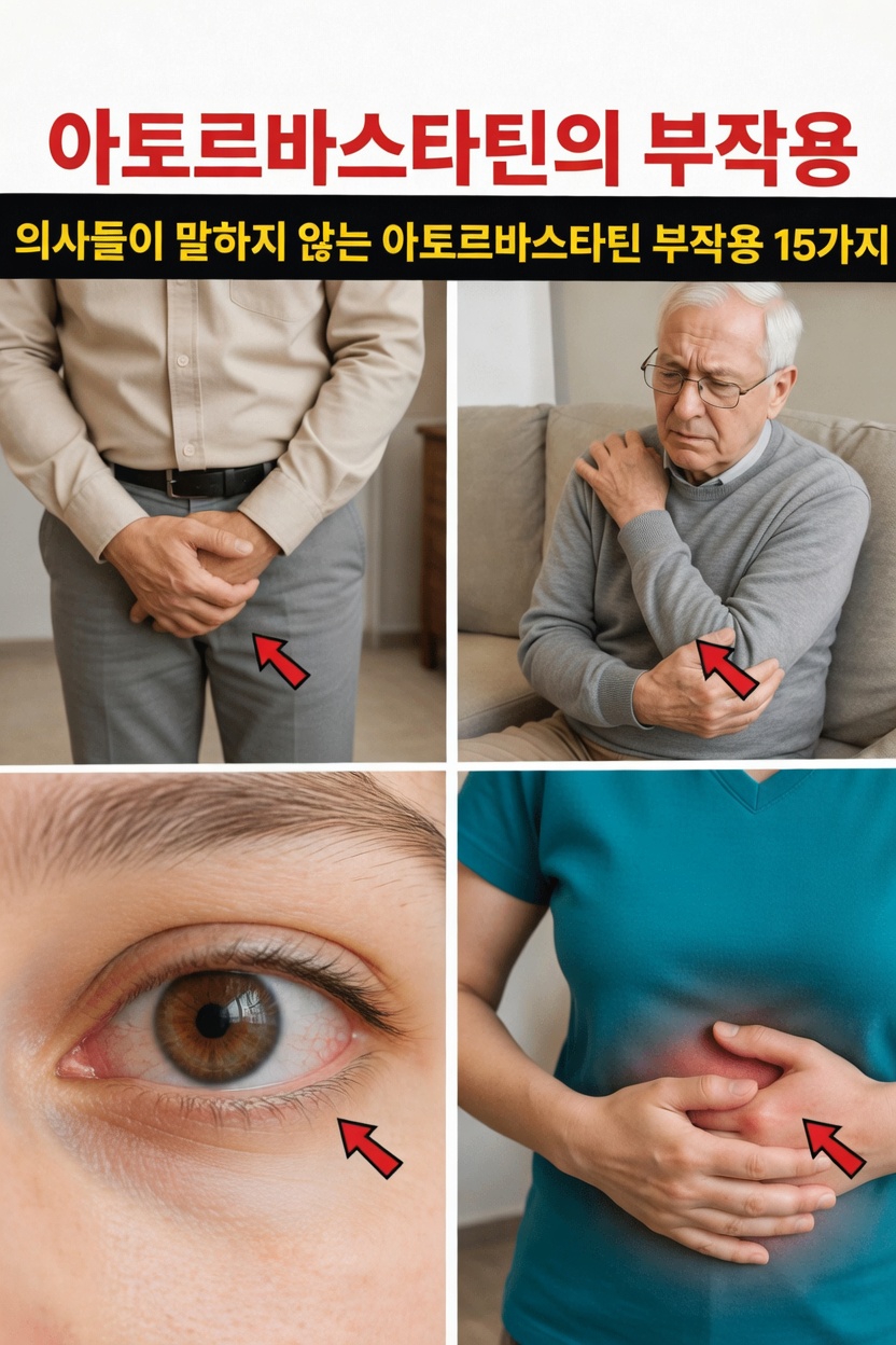 아토르바스타틴 이해하기: 겪을 수 있는 15가지 잠재적 부작용과 대처 팁