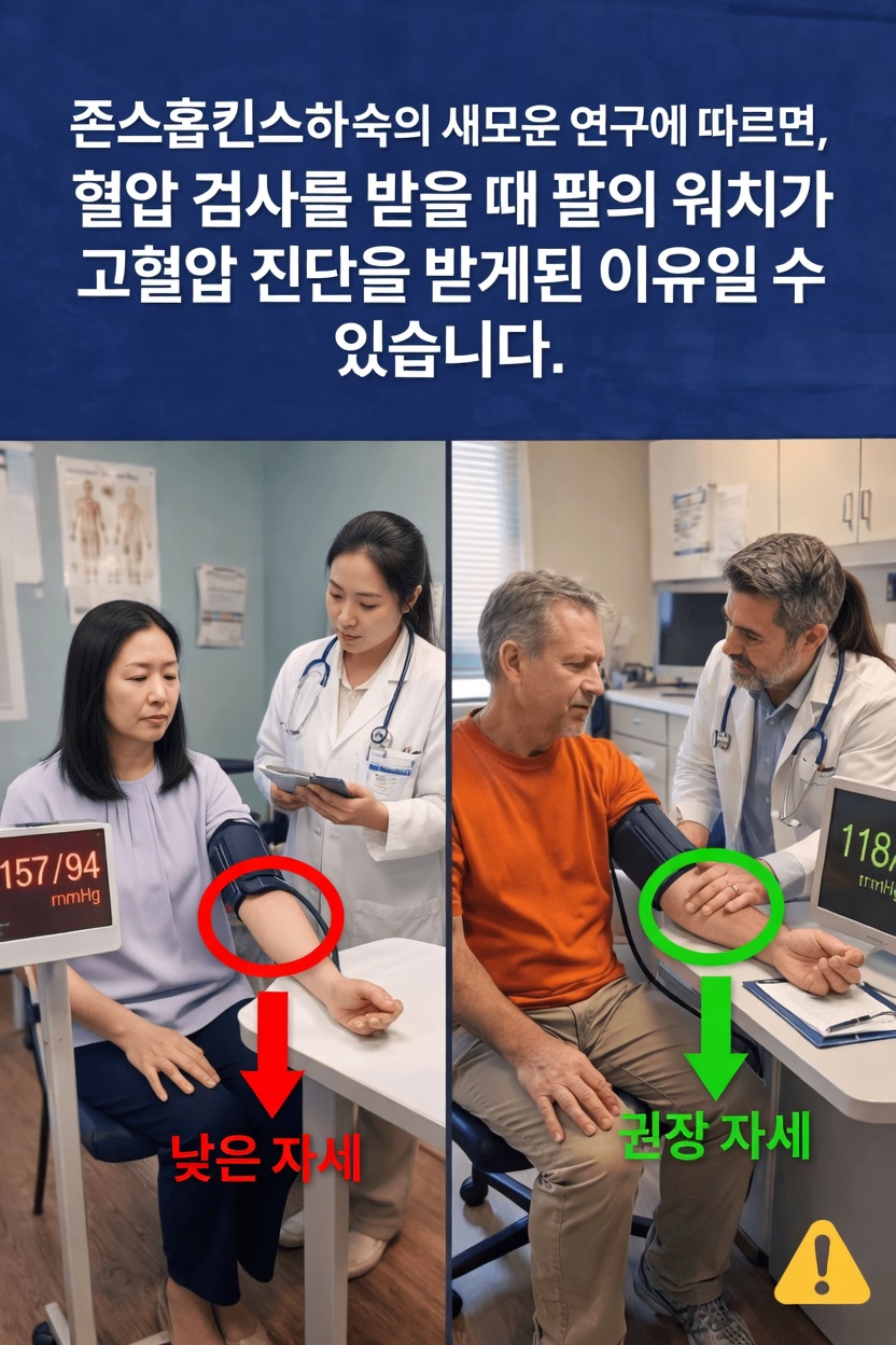 혈압 측정 시 팔 위치에 대해 알아야 할 사항: 존스 홉킨스 전문가들의 연구 결과