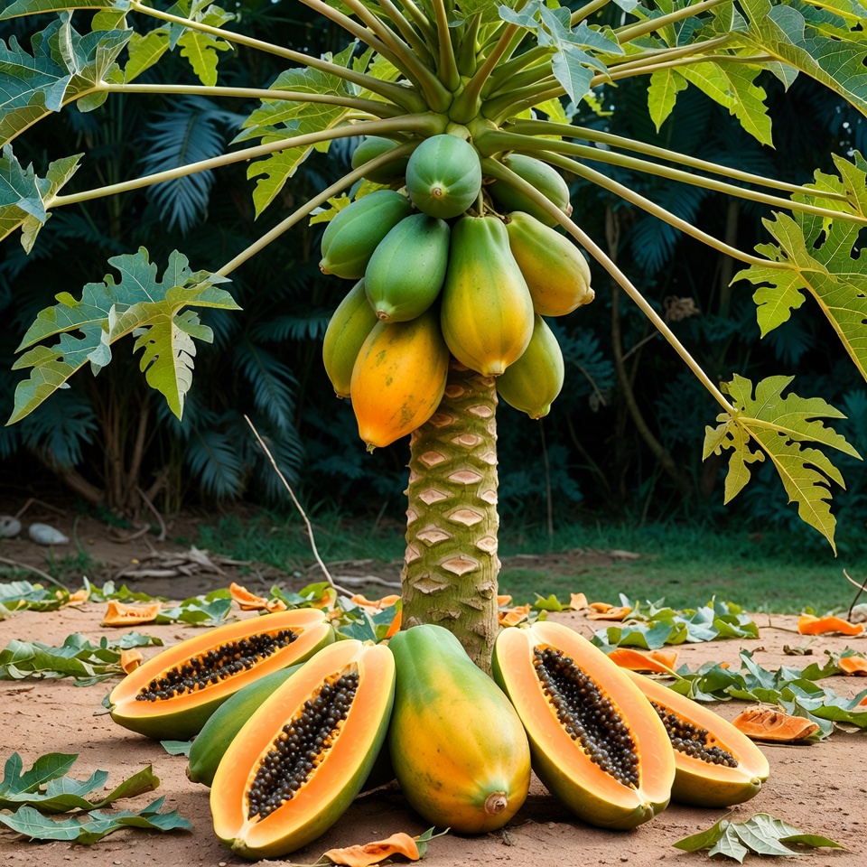 흠잡을 데 없는 발뒤꿈치를 위한 열대의 비밀: 파파야 수액의 정체 공개