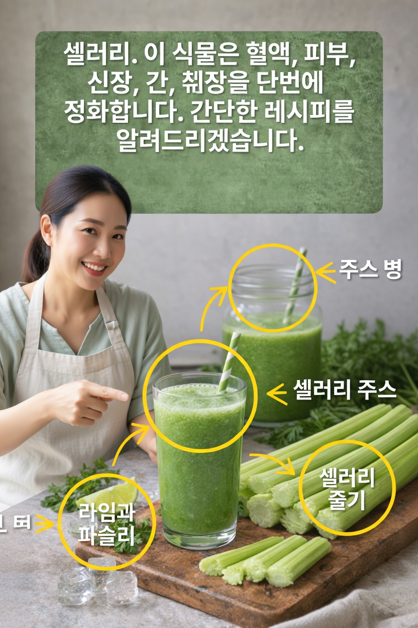 셀러리 주스: 천연 영양소와 수분 공급 효능을 알아보는 간단한 일상 습관