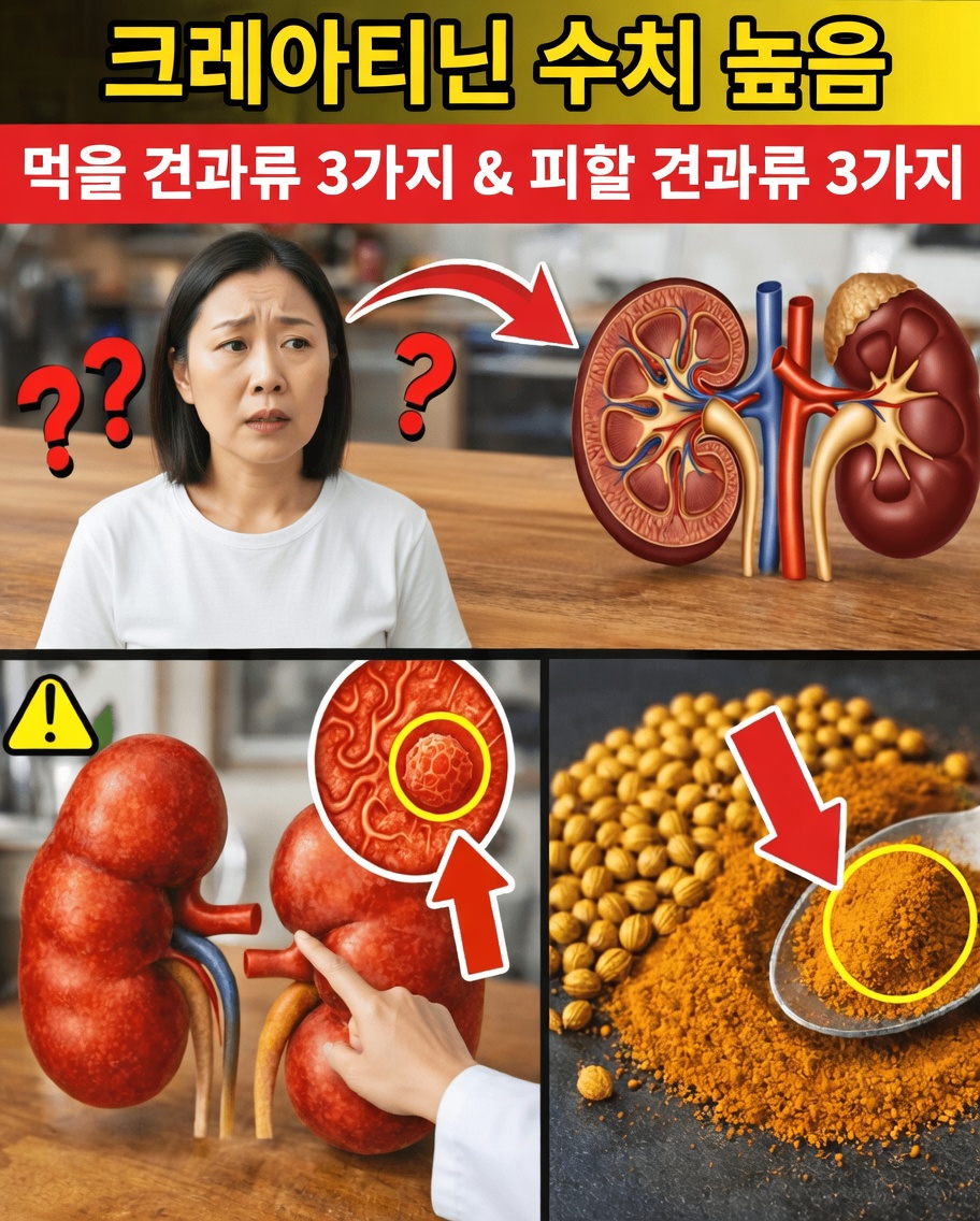 크레아티닌 수치가 높으신가요? 신장 건강을 위해 즐길 수 있는 견과류 3가지와 제한해야 할 3가지를 알아보세요