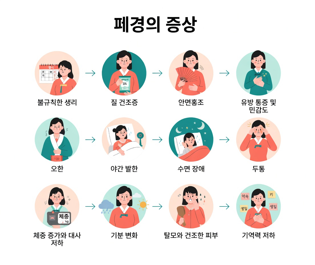 알아두어야 할 폐경 전후기와 폐경의 초기 징후 10가지