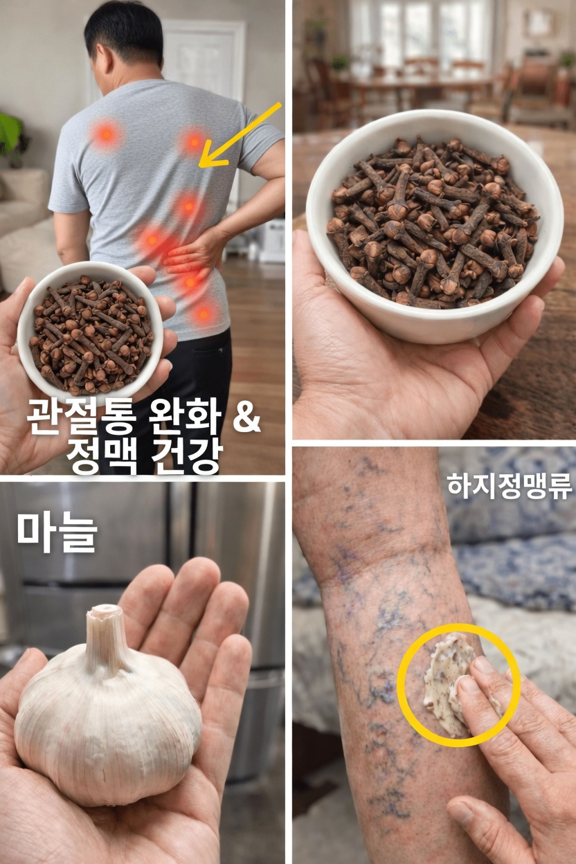집에서 다리의 편안함과 정맥 건강을 돕기 위해 정향과 마늘을 쉽게 활용하는 방법 알아보기