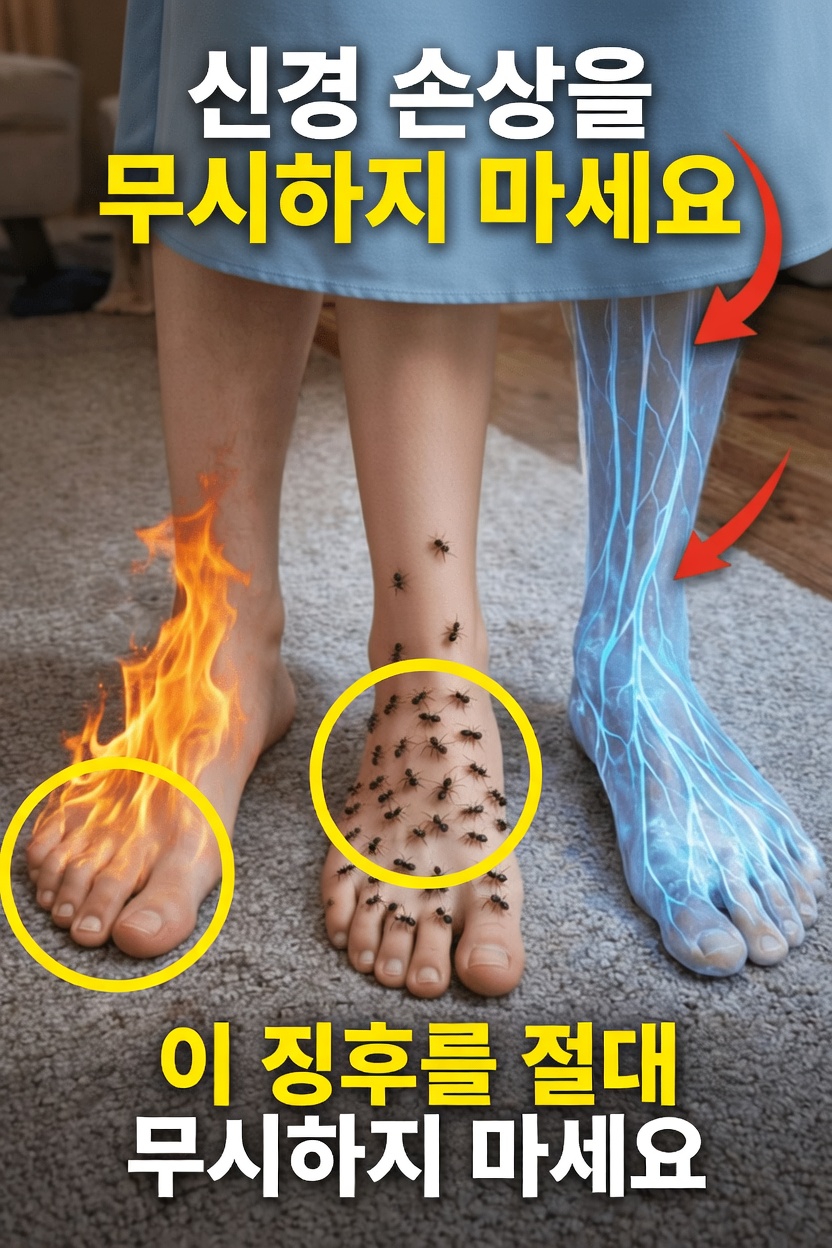 주의해야 할 발과 손의 신경 손상 초기 경고 신호 15가지