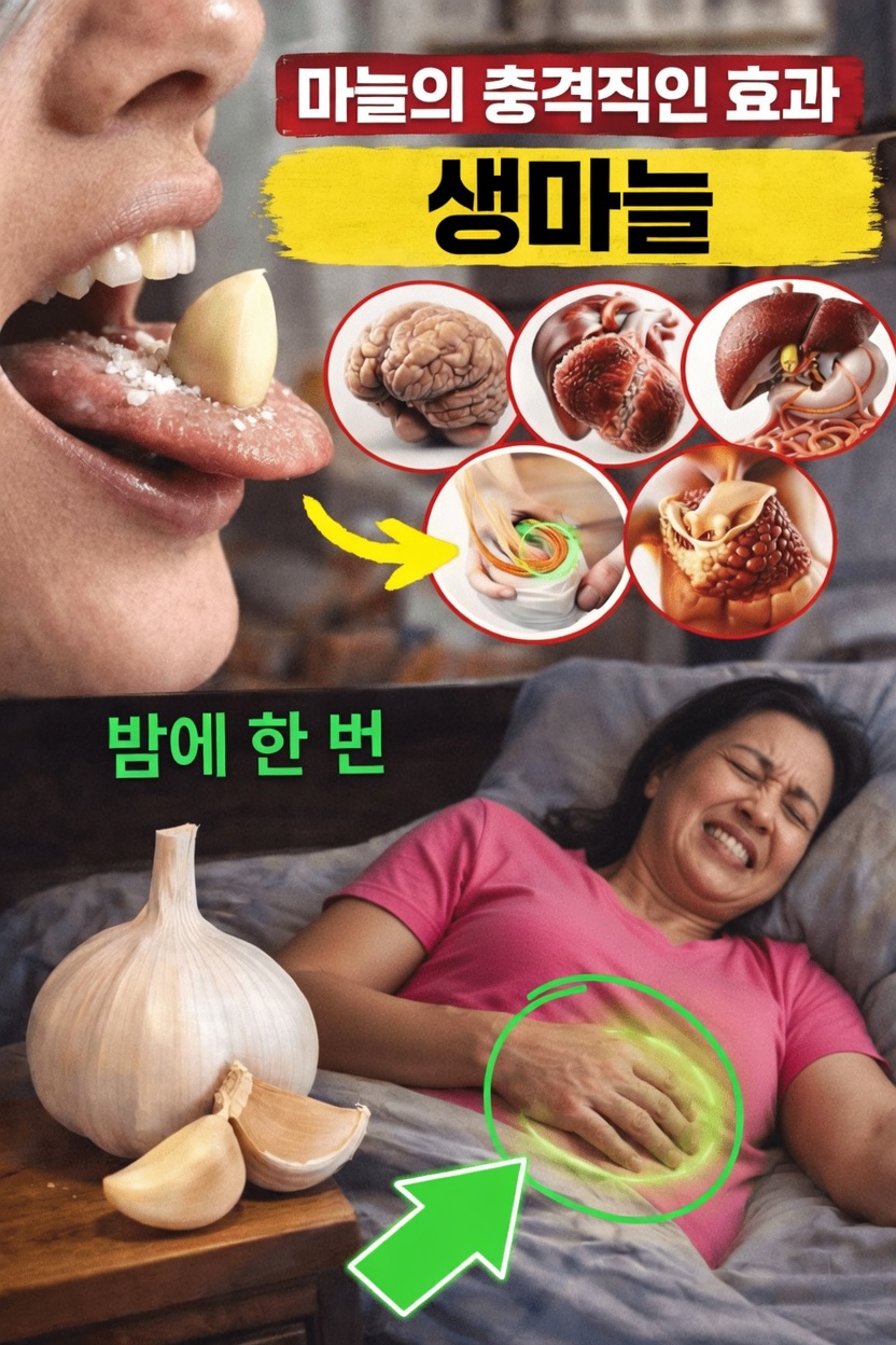 매일 신선한 생마늘 2쪽을 먹으면 몸에 어떤 일이 일어날까?
