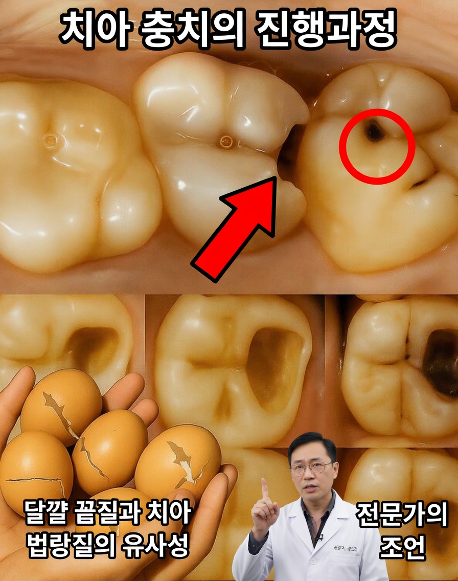 달걀껍질로 단 5분 만에 누런 이를 진주처럼 하얗게