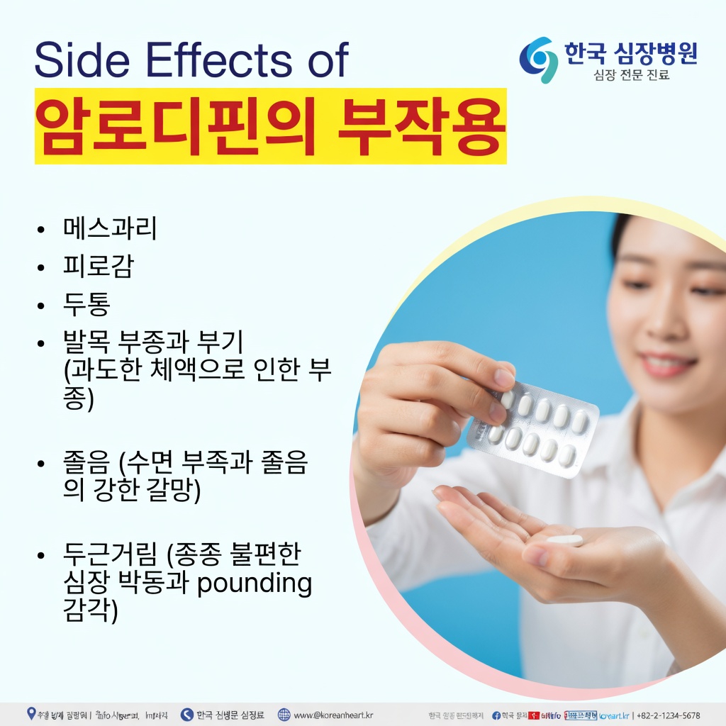 의사들이 자주 언급하지 않는 암로디핀의 놀라운 부작용 12가지