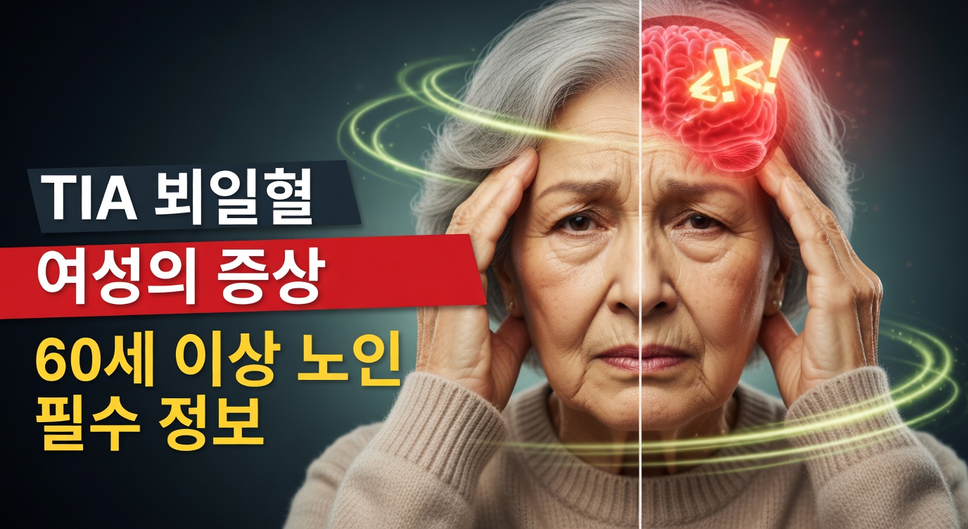 60세 이상이 자주 놓치는 일과성 허혈 발작(TIA)의 미묘한 징후 10가지