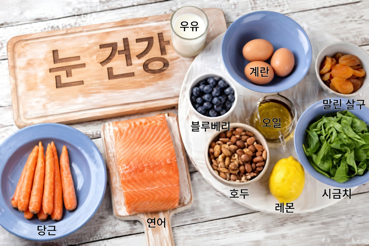 일상 속에서 눈 건강과 편안함에 도움이 될 수 있는 음식과 습관 알아보기