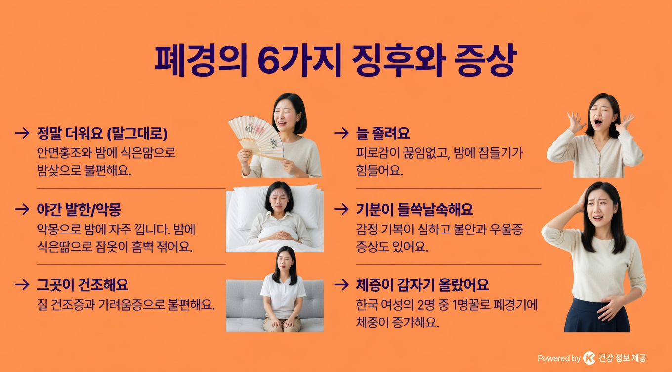 잘 알려지지 않은 폐경 증상 9가지와 이를 완화하는 간단한 방법