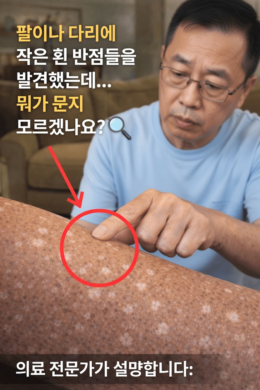 팔과 다리에 작은 흰 반점이 생기는 이유는 무엇일까요? 흔한 피부 변화에 대한 이해