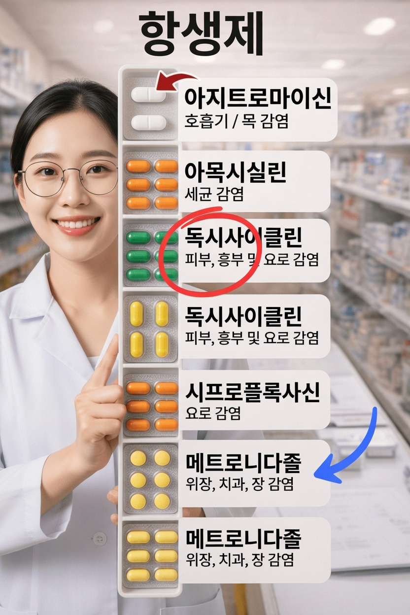 가장 흔한 항생제 5가지: 용도와 일상 건강에서 중요한 이유