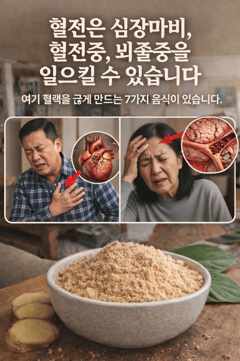 건강한 혈류와 혈액순환을 자연스럽게 지원할 수 있는 7가지 식품