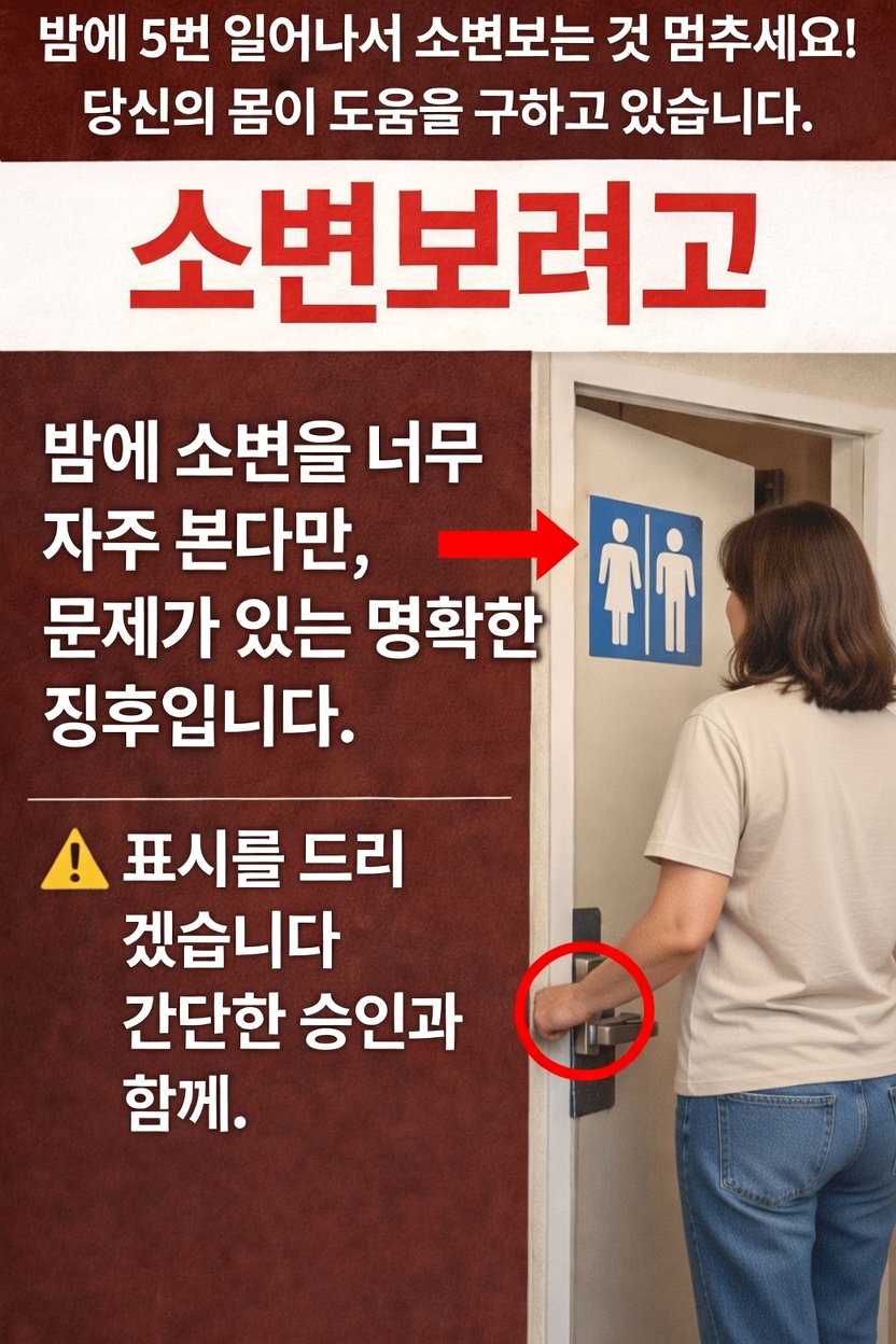 왜 밤에 여러 번 일어나 소변을 보게 될까요? 야간 화장실 방문을 줄이는 데 도움이 될 수 있는 간단한 습관들