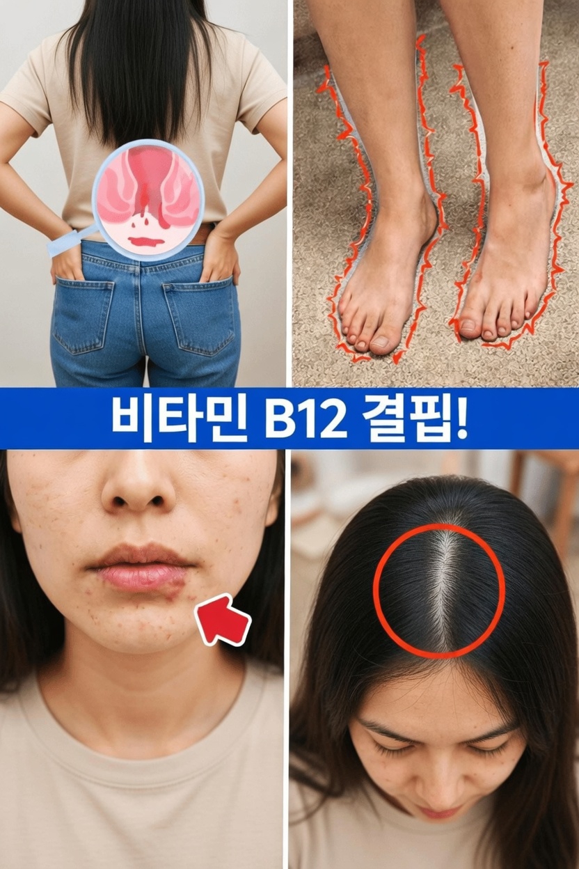 비타민 B12가 부족할 수 있다는 몸의 8가지 특이한 신호
